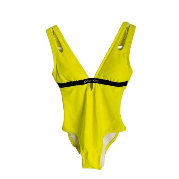 🎗️💛Calvin Klein XS Yellow Flashy  One-piece 💛🎗️ - Picture 10 of 13
